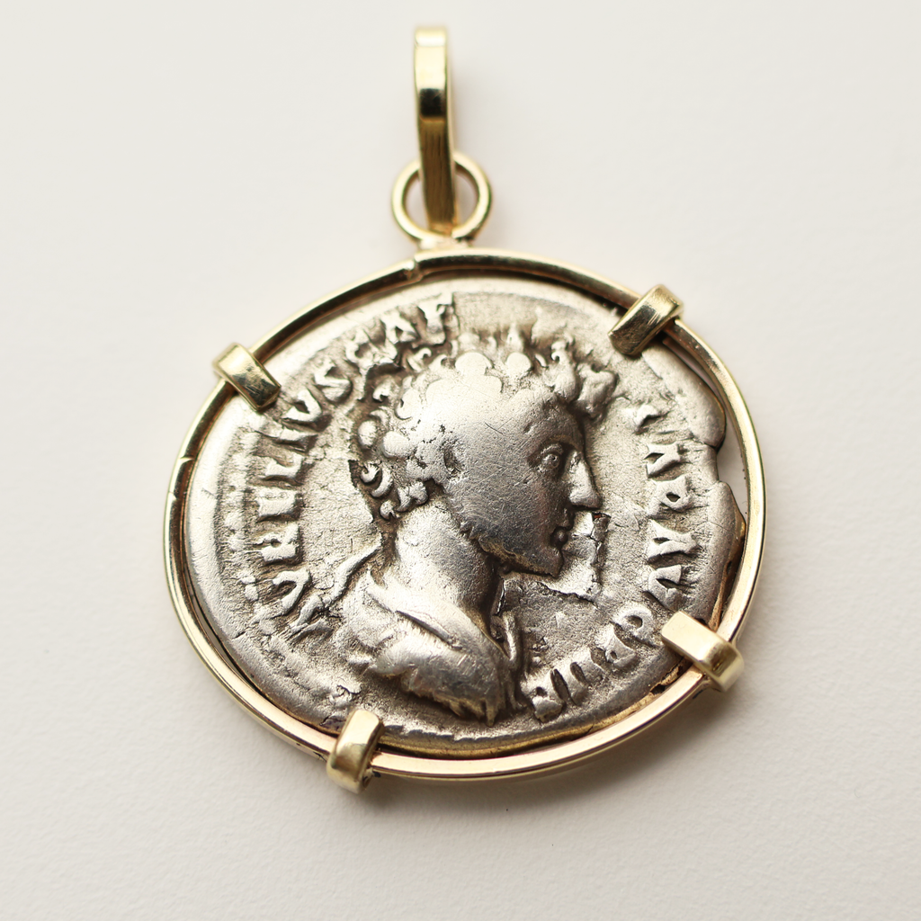 Amazon.com: Marcus Aurelius Necklace - Museum Quality Replica of an Ancient  Roman Coin (18.00, Silver) : Handmade Products
