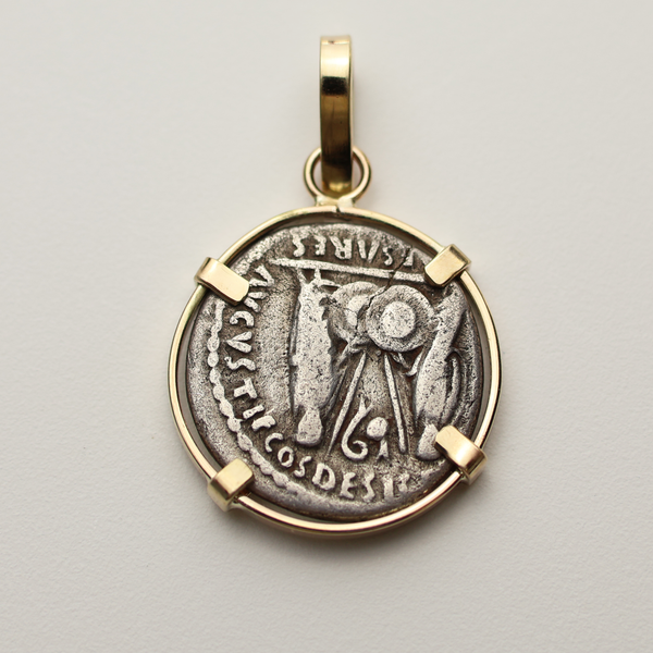 Augustus Denarius Coin Pendant
