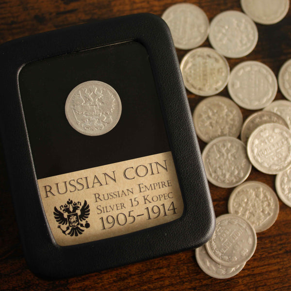 Russian Empire Coin - Silver 15 Kopec