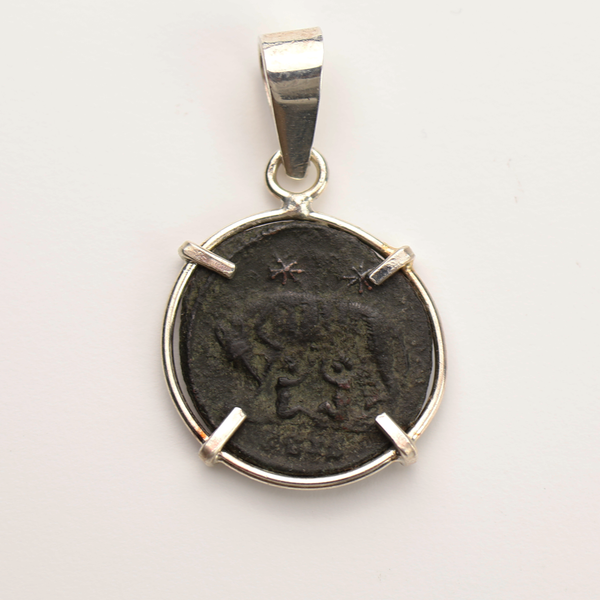 Roman Shewolf Coin Pendant